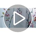 LIVETTY White Bird Floral Shower Curtain 180cm × 180cm Mould Proof Butterfly Fabric Bathroom curtain For Women & Men With 12 Hooks Washable Quick-Drying Curtains
