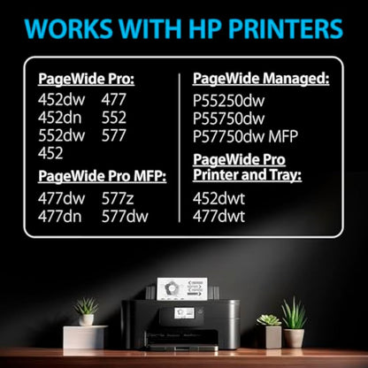 Smart Ink Compatible Ink Cartridges Replacement for HP 973X 973 973XL (2 Black Combo Pack) to use with HP PageWide Pro 477dw 577dw 452dw 477dn 452dn 577z 552dw P55250dw Printer