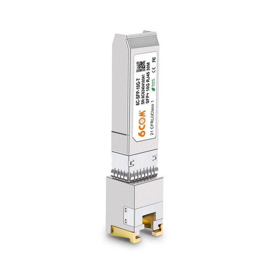 6COMGIGA 10GBase-T SFP+ RJ45 Copper Module Transceiver for Intel, Netgear, Ubiquiti, and Other Open Switch, up to 30m