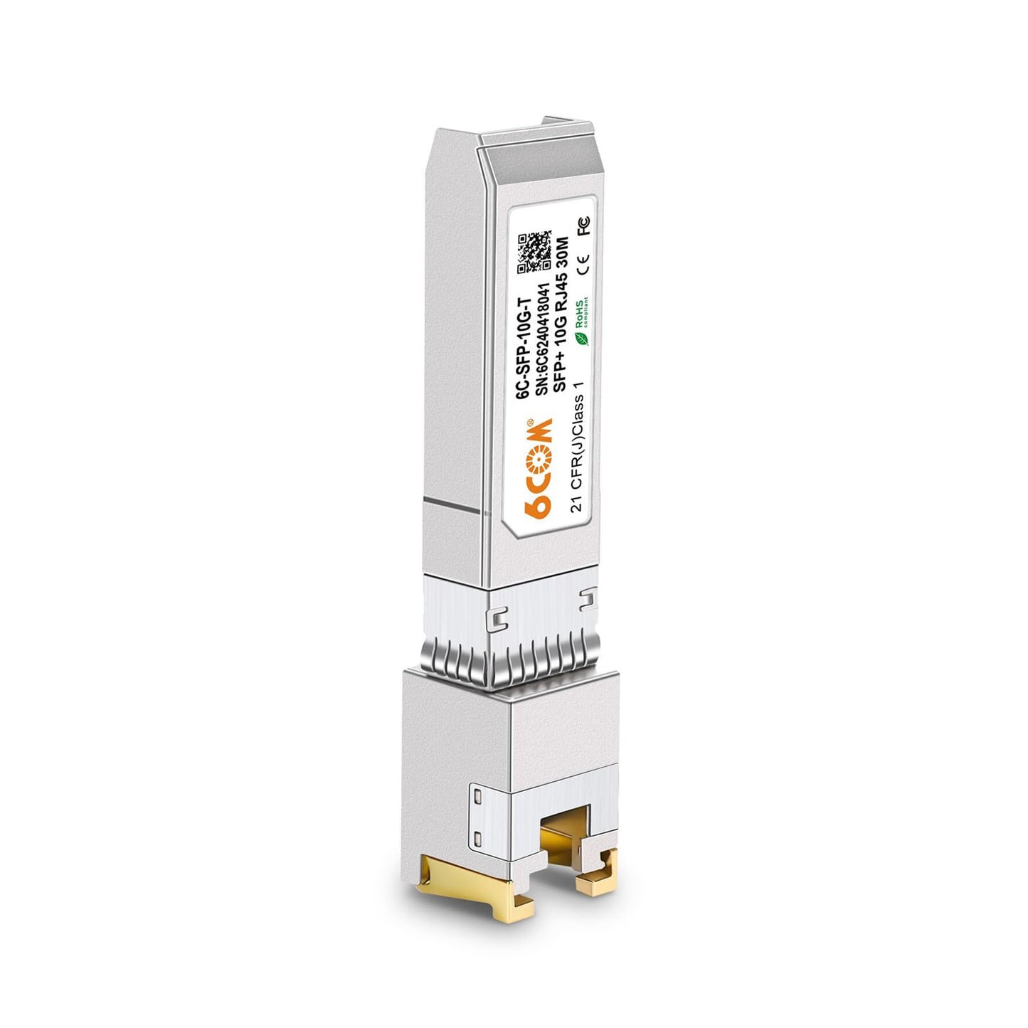 6COMGIGA 10GBase-T SFP+ RJ45 Copper Module Transceiver for Cisco SFP-10G-T-S, Ubiquiti, D-Link, Supermicro, Netgear, Mikrotik, and Other Open Switch,