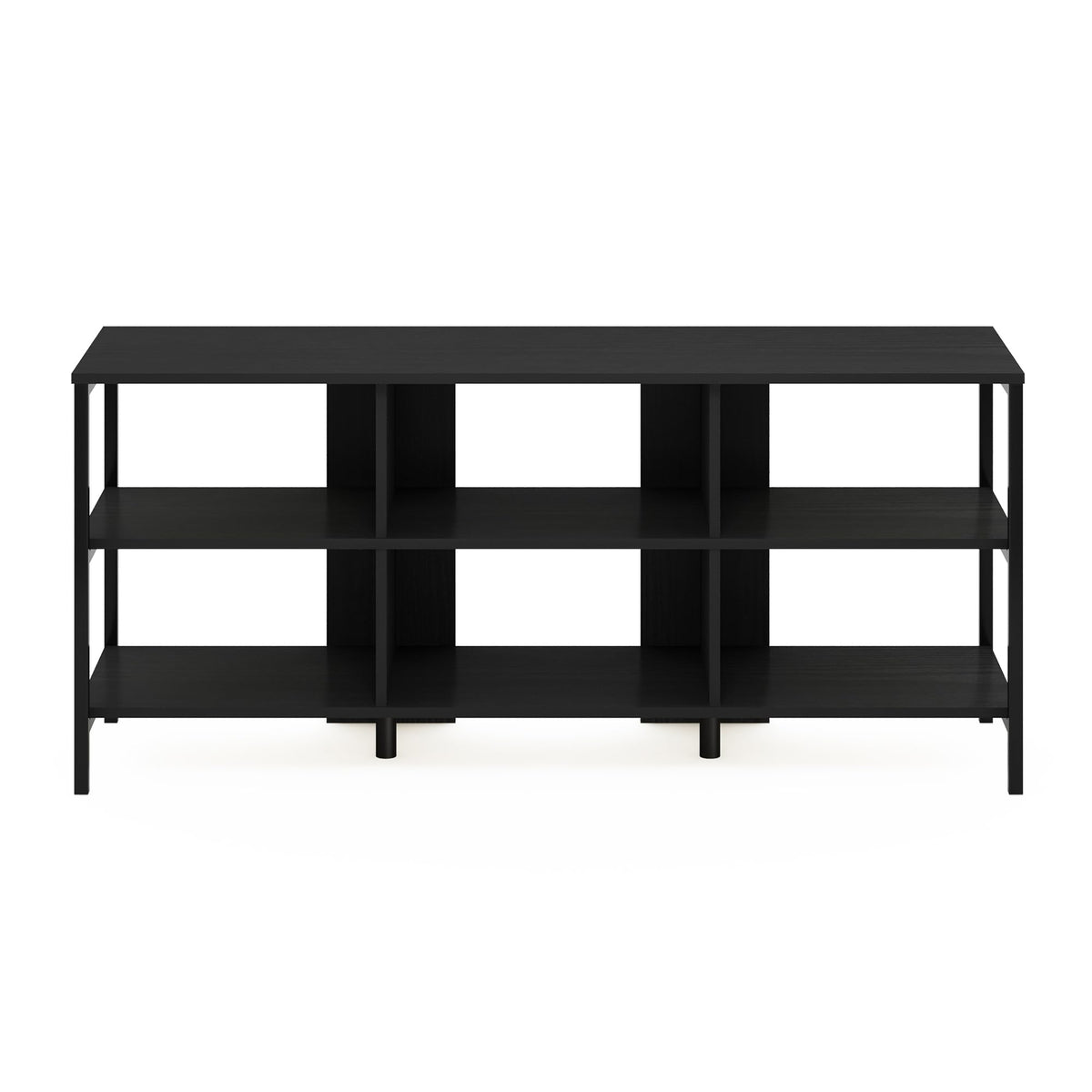 Furinno Camnus Modern Living TV Stand for TVs up to 60 Inch, Americano/Black
