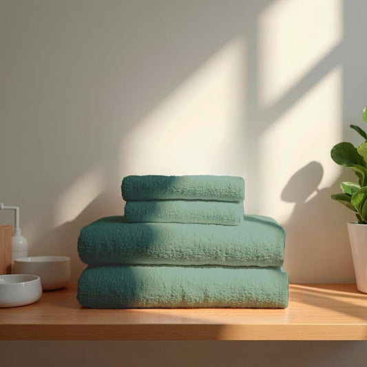 TRAMAS+ Premium Towel Set, 700 g, 4 Pieces, 100% Cotton, 2 Hand Towels 50 x 100 cm and 2 Bath Towels 70 x 140 cm, Extra Soft, Quick Drying, High