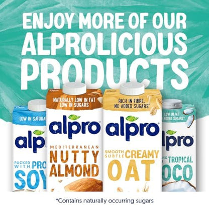 Alpro Coconut Plant-Based Long Life Drink - Vegan Dairy Free & Lactose Free Milk Alternative - 1L (Pack of 8)