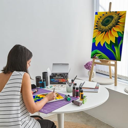 Elan Professional Acrylic Paint Set, 24 Acrylic Paint Bottles 60ml, Artist Paint Set for Adults, Acrylic Paint for Canvas, Professional Paint Set Non
