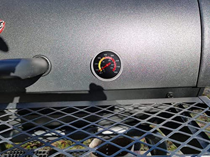 2 pcs BBQ Grill Temperature Gauge, Charcoal Smoker Barbecue Grill Thermometer BBQ Temp Gauge