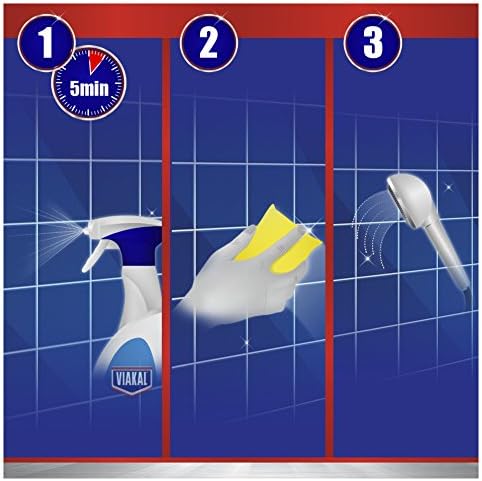 Viakal Limescale Remover Spray, Bathroom Cleaner Spray, Fresh Spring Rose Scent, 5 Litre (500 ml x 10), Toilet Cleaner Limescale Remover