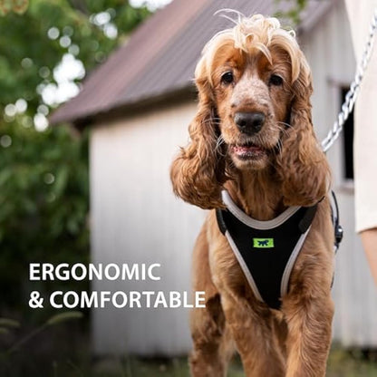 Ferplast Large Size Dog Harness ERGOCOMFORT EXTRA LARGE, Adjustable Dog Harness, Comfortable, Padded, Double Micro-adjustment Closure, Quick Release, Silver
