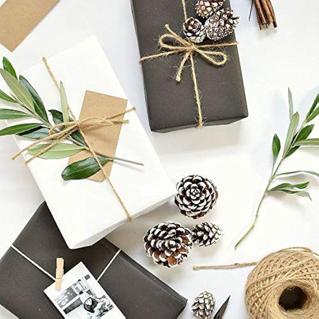 RUSPEPA White Kraft Paper Roll - 122 cm x 30 m - Recyclable Paper Perfect for Gift Wrapping, Craft, Packing, Floor Covering, Dunnage, Parcel, Table Runner