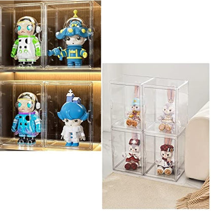 Siyecioa Acrylic Display Case for Collectibles, Transparent Acrylic Display Box with Door, Organizer & Protectors for Pop Figures, Funko Pop、Blind Box、Lego、Minifigure Figurines、Trophy（36×27×27cm）