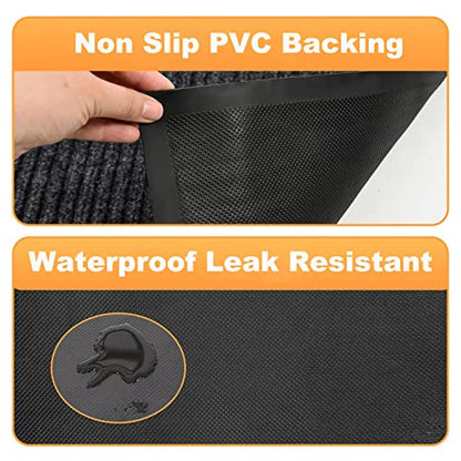 Nisorpa Hallway Carpet Runner 90x500cm Non Slip Extra Long Washable Rug for Home Office Kitchen