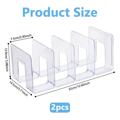 DICOSMETIC 2Pcs 4 Girds Clear Small Shoe Rack Plastic Shoes Holder 12.6x5.7x5.08 Inch Shoes Display Organizer Stackable Shoe Storage Shelf for Home