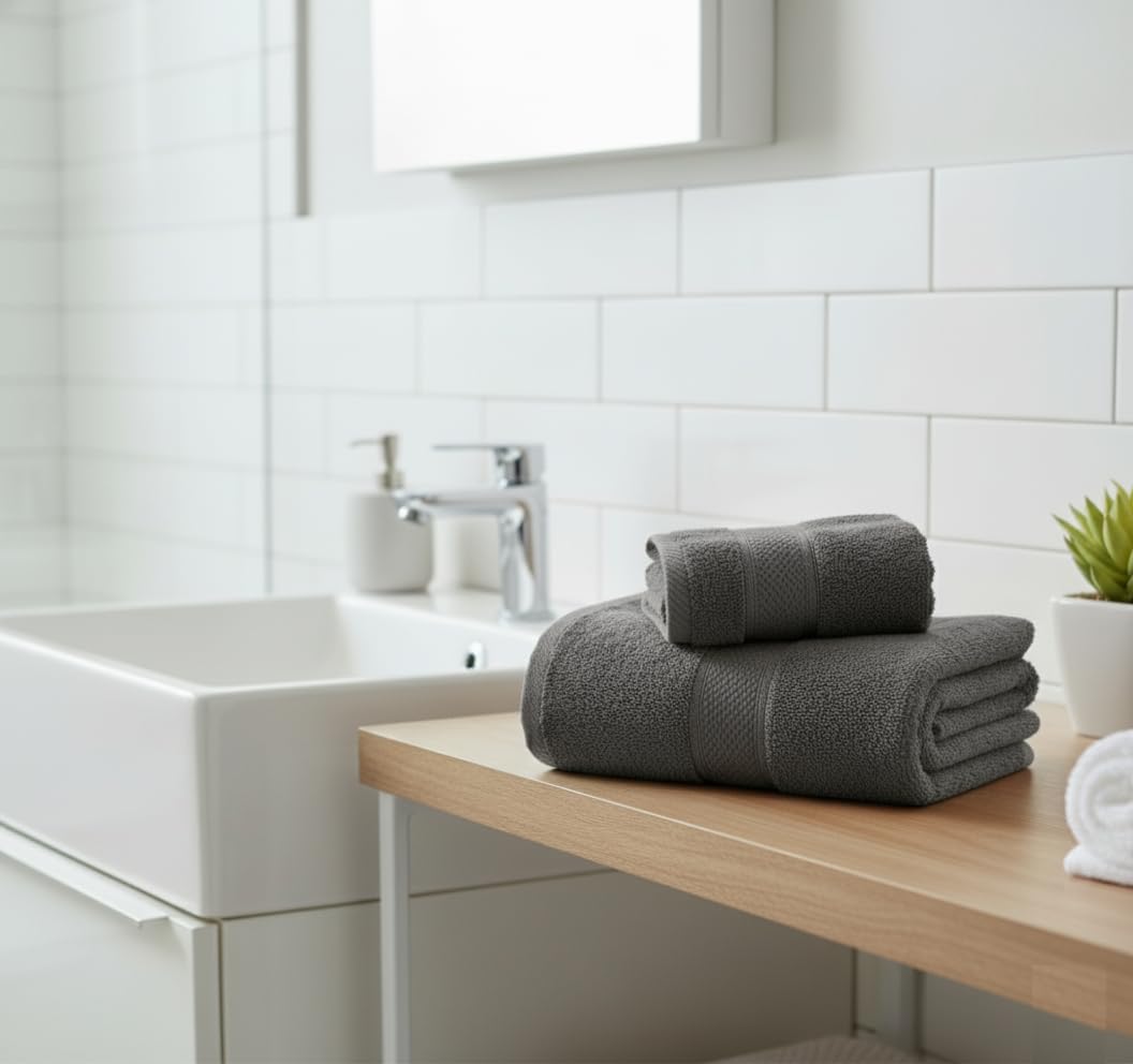 UK furniture Premium Jumbo Bath Sheets (90 x 150 cm-2 Pack) 100% Egyptian Cotton Super Absorbent Extra Large Bath Sheet Quick Dry Hotel Quality