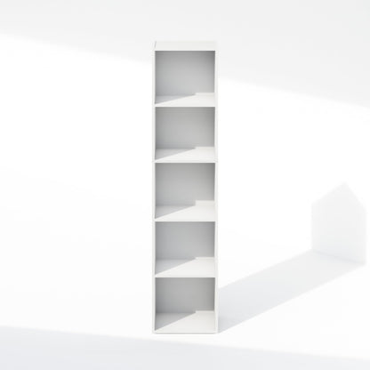 Furinno REED Closet Organizers and Storage, 5-Tier Closet Organizer, Open Shelf Closet Storage, for Wardrobe, Bedroom, Living Room, White