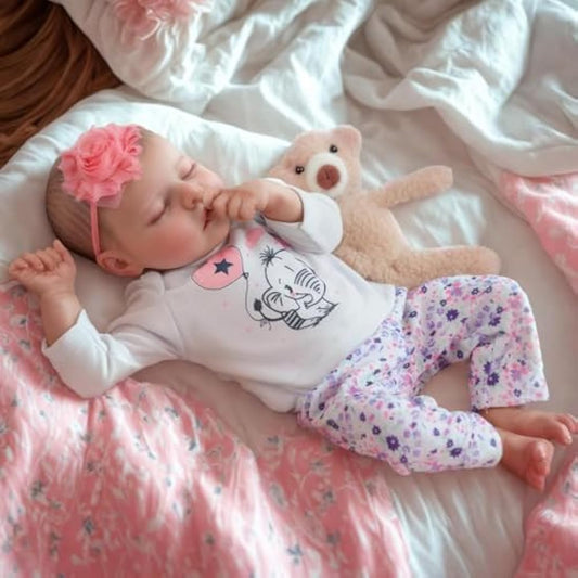 JIZHI Reborn-Baby Dolls 17 Inch Reborn Dolls Realistic Newborn Baby Dolls Soft Body Poseable Full Vinyl Body Girl Like a Lifelike Baby with Feeding Kit Gift Box for Kids