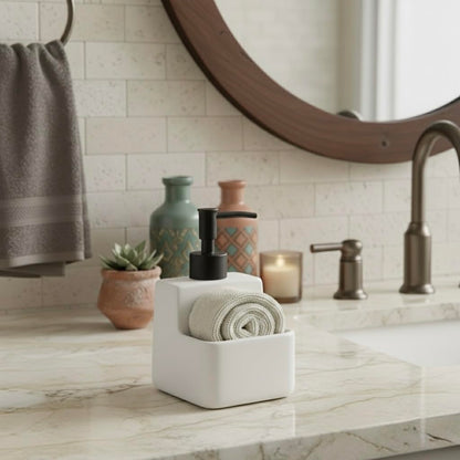 Soap Dispenser with Sponge Holder – Modern Design and Functionality for Your Kitchen