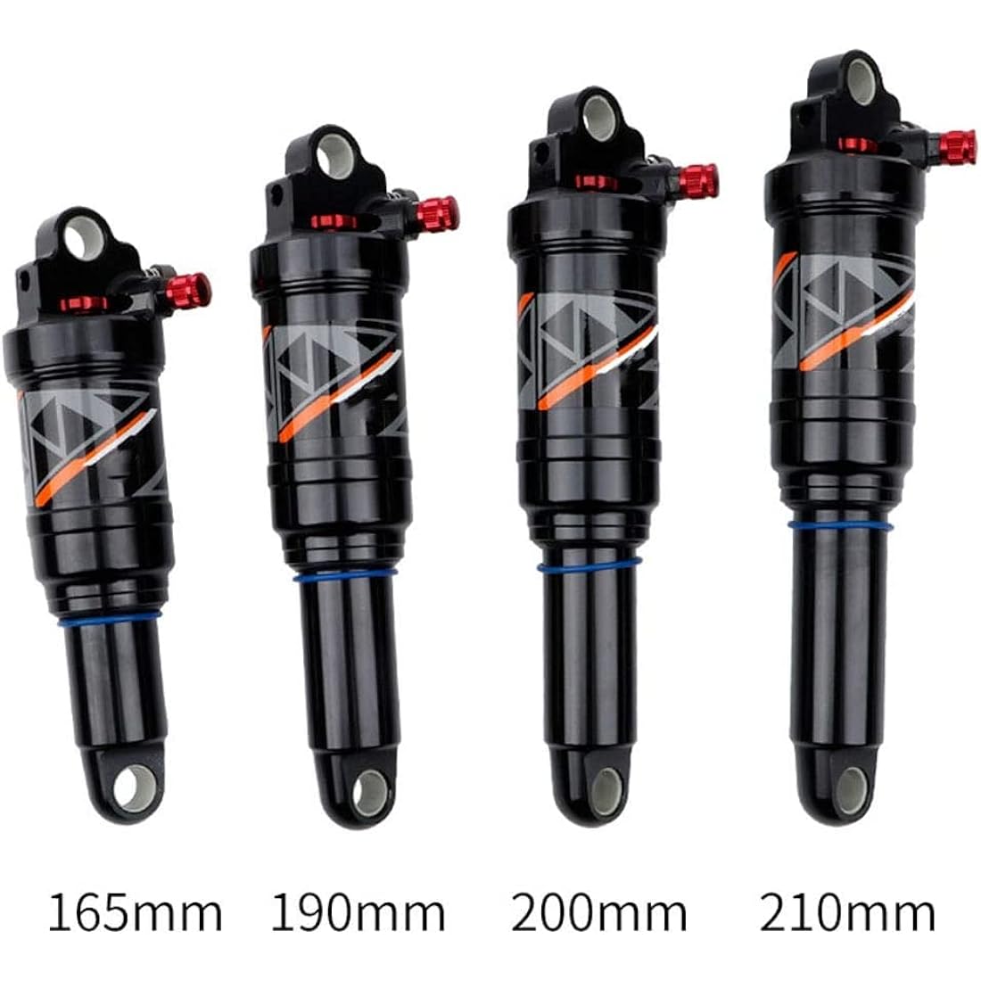 splumzer Mountain Bike Shocks Absorber Air Rear Shock - Rebound/Lock Out/Air Pressure Adjustable (165MM, Remote Lockout)