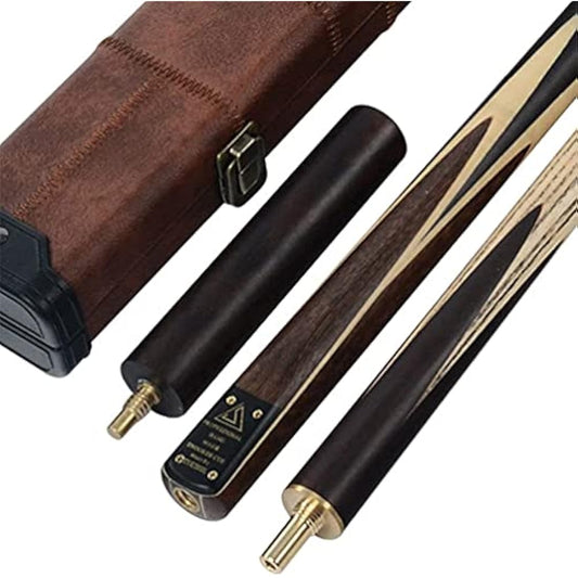 CUESOUL Classic Handmade 57 inches 18oz Rosewood 3/4 Jointed Snooker Billiard Pool Cue with Case, rosewood Butts and leathertte Protective Cue Case-9.5mm Tip Snooker Cue Set