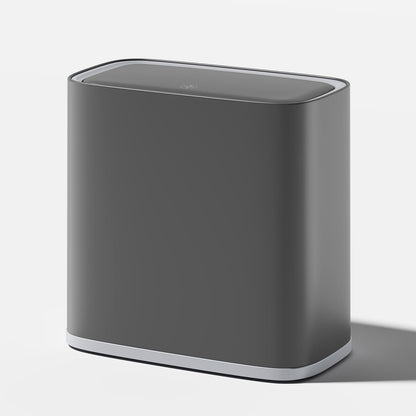 TODAYGO 8L Air-Press Trash Can with Wheels, Slim Narrow Bathroom & Toilet Side Bin with One-Touch Lid, Pet-Resistant Odor-Proof, for Small Space