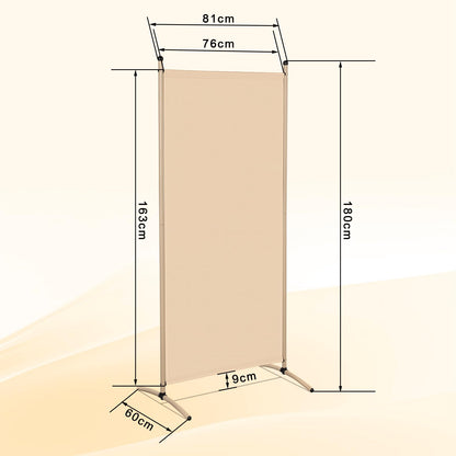 Angel Living 1 Panel Room Divider, Privacy Screen Composed of Polyester Fabric and Sturdy Iron Frame