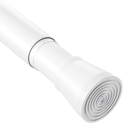 Tension Rod Shower Curtain Pole No Drilling Spring Loaded Tension Rods Adjustable Curtain Pole Extendable Wardrobe Pole For Clothes White 83-190Cm