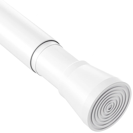 Tension Rod Shower Curtain Pole No Drilling Spring Loaded Tension Rods Adjustable Curtain Pole Extendable Wardrobe Pole For Clothes White 83-190Cm