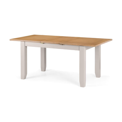 Julian Bowen Richmond Extending Dining Table, Grey/ Euro Oak - H78.5xW180cm