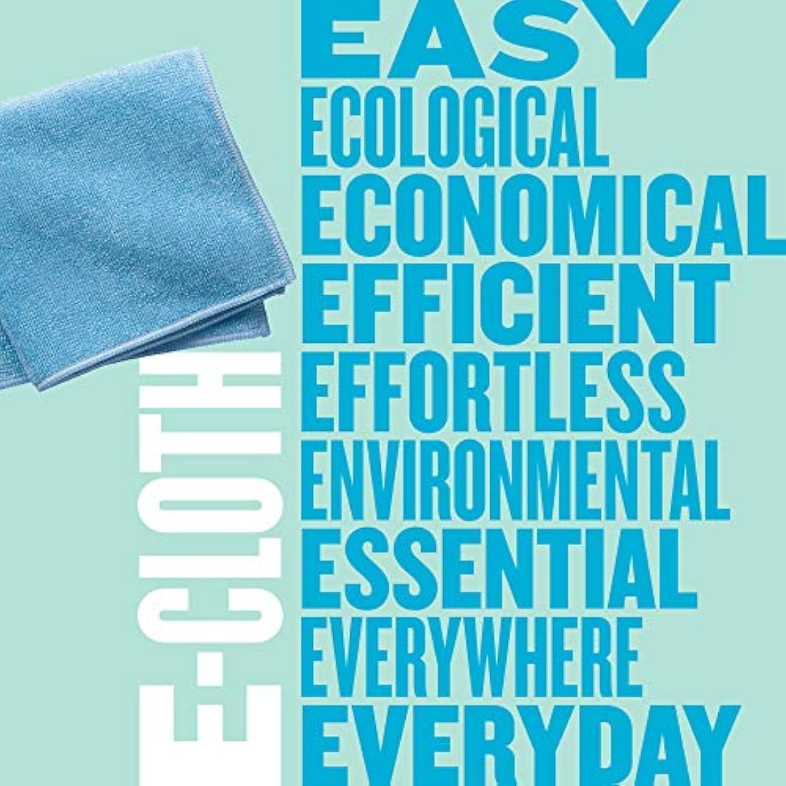 E-Cloth General Purpose Microfibre Cloth, Multipurpose Cleaning Cloth for Household Surfaces, Washable and Reusable, 100 Wash Promise, Blue, 10 Pack