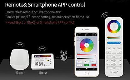 LIGHTEU, Milight Miboxer 9W AC100~240V Garden Spotlight RGBCCT Multi-Color Change and Color Temperature Adjustable WiFi LED Garden Lawn Light, RGBCCT