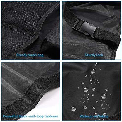 URAQT Car Boot Organiser Waterproof Kick Mats Car Organiser Seat Back Protectors, Multi-Pocket Children's Travel Storage, Durable Foldable Cargo Net Storage for Car Backseat Cover