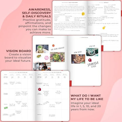 Clever Fox Planner Schedule – Undated Weekly & Monthly Life Planner with Time Slots, Appointment Book & Daily Organizer, A5 (Red)