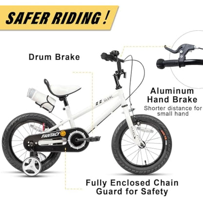 Glerc Fantacy 12 14 16 18 20 Inch Kids Bike for 2-14 Years Old Boys Girls with Water Bottle Holder & Stabilisers, Multiple Colors