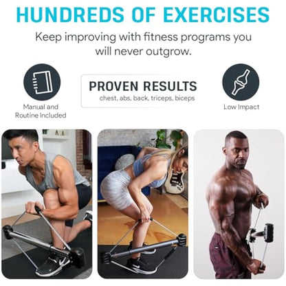 Bullworker Bow Classic 90cm Isometric Exercise Equipment, Portable Strength Training At Home Gym Equipment for Back, Shoulder, Chest, Biceps, Abs, Arm, Ab Workout, All In One Exerciser for Men & Women