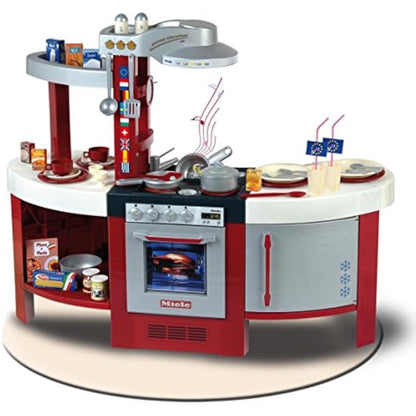 Theo Klein 9155 Miele Gourmet International Kitchen I Play Kitchen Includes Hob with Sound, Oven, Dishwasher and Much More | Dimensions: 120 cm x 43 cm x 95 cm I Toy for Children Aged 3 Years and Up