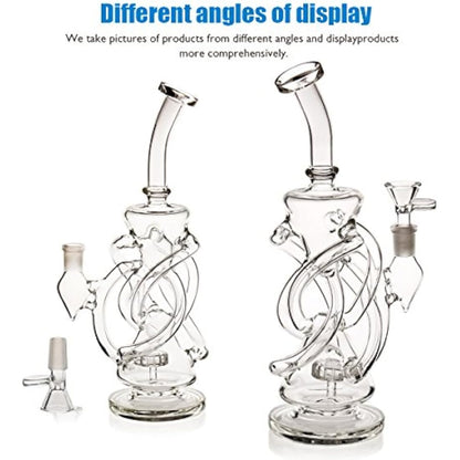 Bong Black Cup Bong Small Recycler Bongs 14.4 mm Bong Bowl 2 Types of Accessories 2 Types of Use (8)