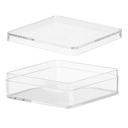 PATIKIL Acrylic Box with Lid 2.36" x 2.36" x 0.79", Clear Acrylic Display Boxes Plastic Square Cube Containers Storage Organizer for Candy Tiny