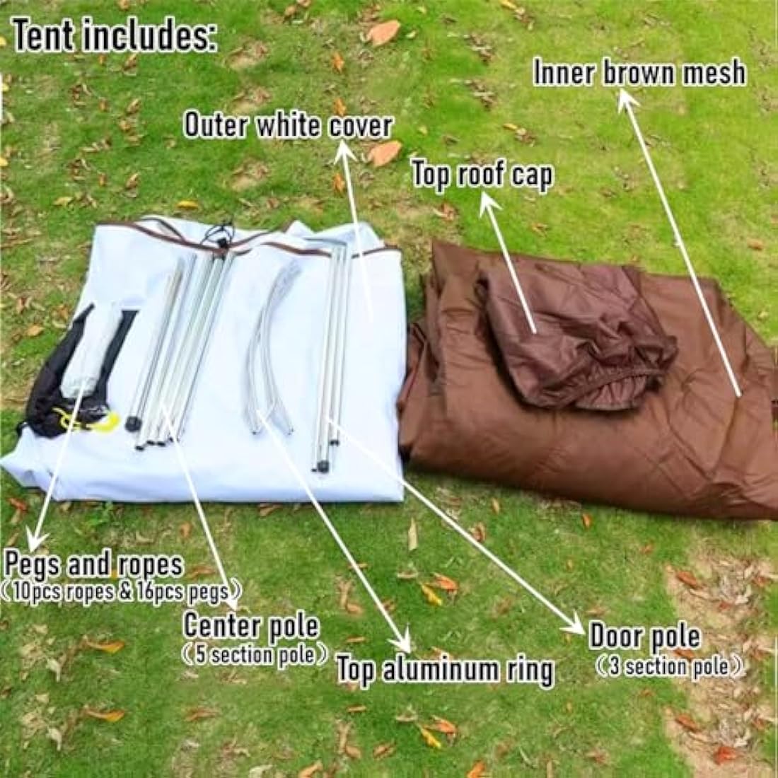 Lightweight waterproof double layers camping indian tipi tent yurt teepee tent for outdoor hiking.