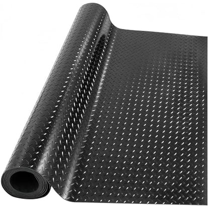 ybaymy Garage Floor Mats, 1 X 5m Waterproof Garage Flooring Matting, Heavy Duty Anti Slip Rubber Mat, Commercial Rubber Matting Roll for Workbench, Kitchen, Gym, Shed Flooring, Van Flooring