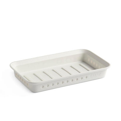 TATAY Bohol Bathroom Soap Dish, 100% Recycled Plastic, 14 x 8.5 x 2 cm