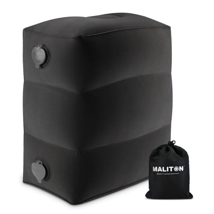 Maliton Airplane Footrest, Inflatable Foot Rest for Kids (Black, 1 Pack)
