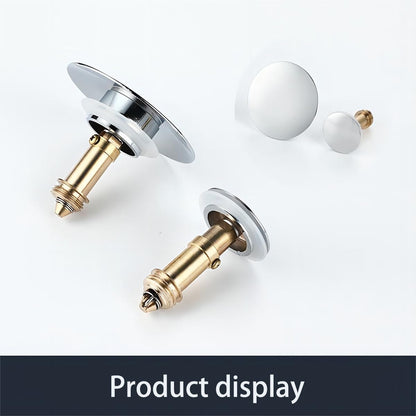 Qrity Push Pop-Up Click Clack Plug Stopper (38mm), Bathroom Sink Drain Plug Stopper, Drain Sink Waste Plugs, Brass Pop-up Stopper
