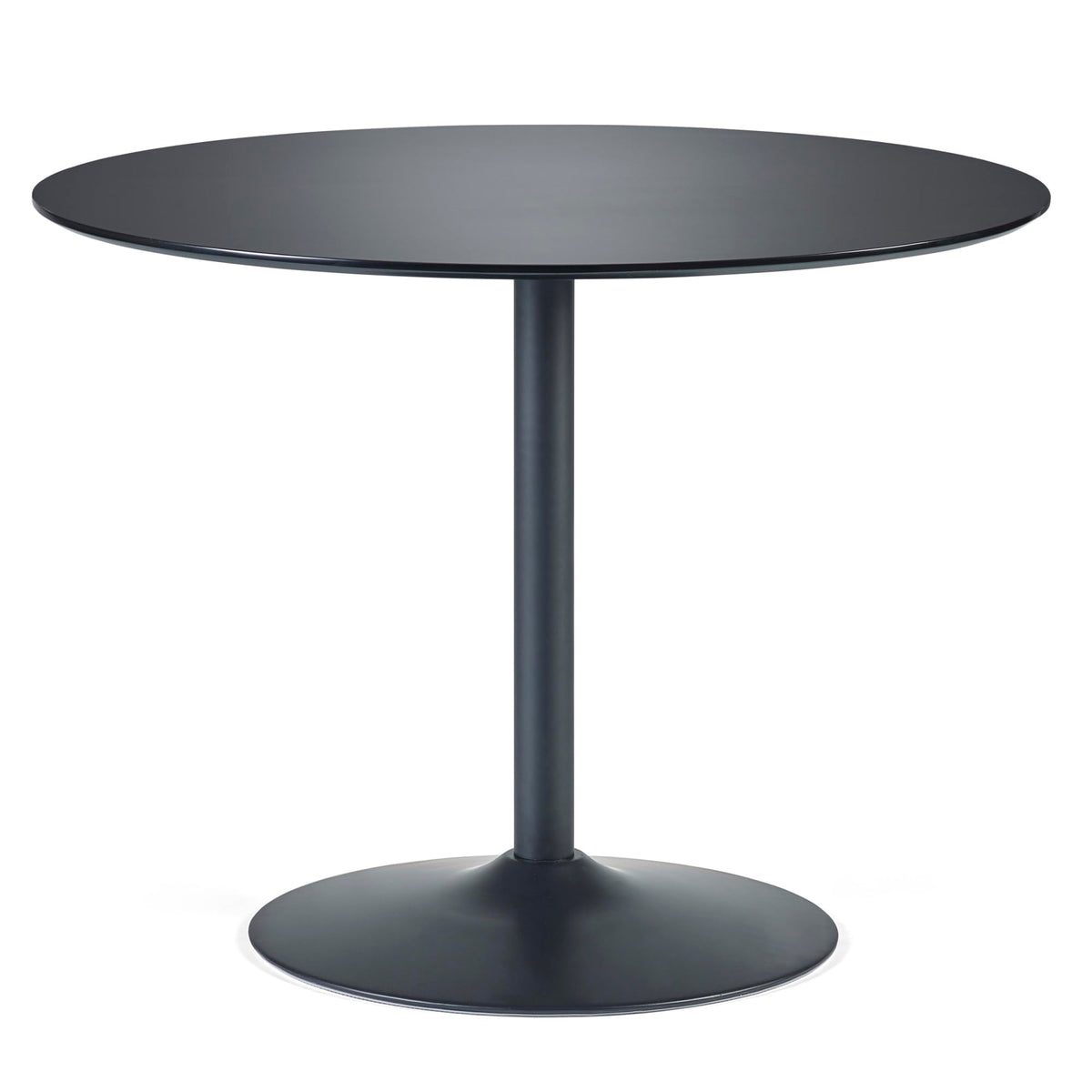 Julian Bowen Nero 100cm Round Table for 4, Black - H75 x W100 x D100cm