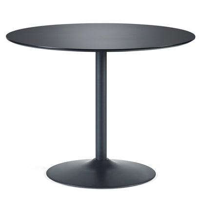 Julian Bowen Nero 100cm Round Table for 4, Black - H75 x W100 x D100cm