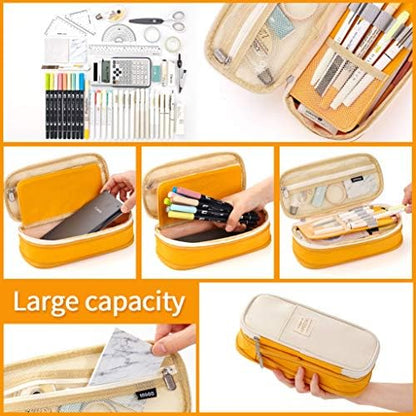 EASTHILL Big Capacity Pencil Pen Case Office College School Large Storage High Capacity Bag Pouch Holder Box Organizer
