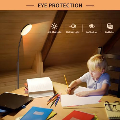 Mojimdo LED Floor Lamp with Remote, 1H Timer Reading Standing Lamps with 3 Color Temperature & 5 Brightness Levels, Dimmable Floor Lamp for Living Room, Bedroom, Office