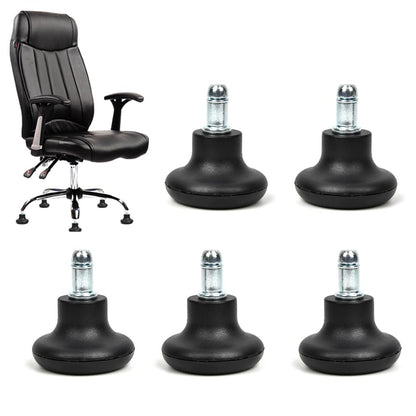 TMBMLPP Pack of 5 Bell Glides Replacement Office Chair Wheels Stopper Swivel Caster Wheels