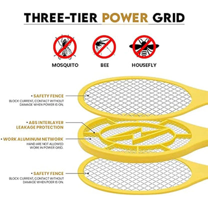 KK'S GLAMS Electric Fly Swatter Bug Zapper Battery Operated Flies killer Indoor & Outdoor Pest Control Mosquito and Insect Catcher Racket