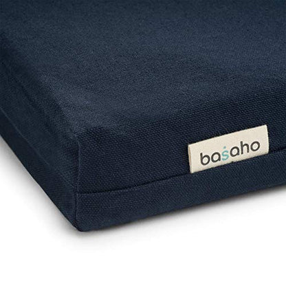 basaho Zabuton Meditation Mat | Organic Cotton | Recycled Fibre Filling (Pure Purple)