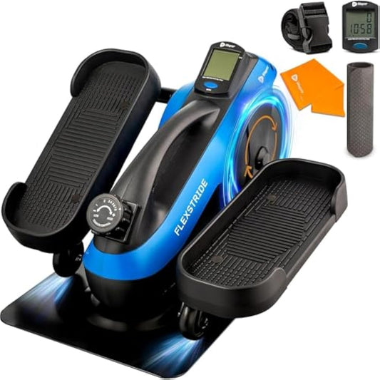 LifePro Pedal Exerciser Under Desk Bike for Light to Moderate Cardio, Mini Elliptical Machine with 8 Resistance Levels and Bluetooth, Compact Exercise Trainer for Home or Office Use