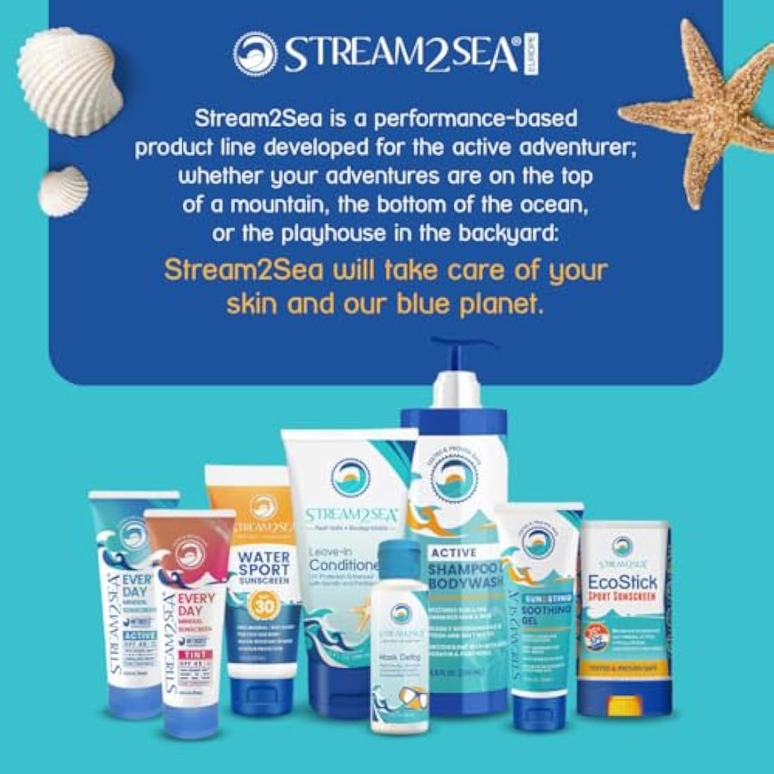 SPF 45 Every Day Active Mineral Sunscreen | 75 ml Biodegradable & Reef Safe Sunscreen for Face & Body | Non-Greasy, Lightweight & Sheer Mineral Protection Against UVA & UVB by Stream2Sea