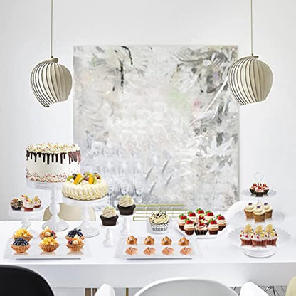 Hedume 10-Set Cake Stands, Metal Cupcake Stand Set with Multiple Combination Styles, Dessert Plate Cake Serving Tray Candy Fruit Display Tower for Wedding, Birthday Party, Anniversary, Baby Shower